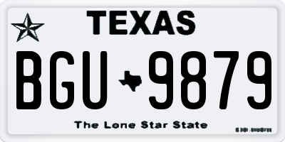 TX license plate BGU9879