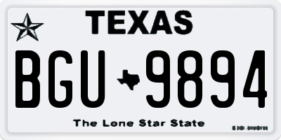 TX license plate BGU9894
