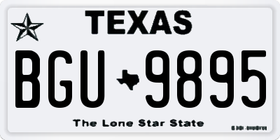 TX license plate BGU9895