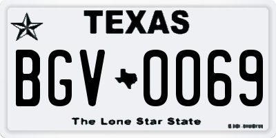 TX license plate BGV0069
