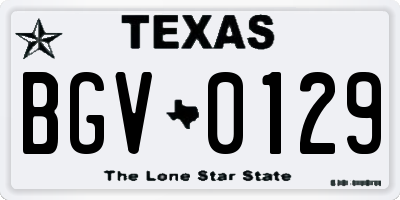 TX license plate BGV0129