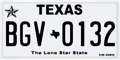 TX license plate BGV0132