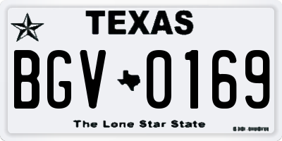 TX license plate BGV0169