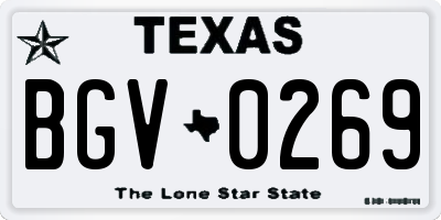 TX license plate BGV0269