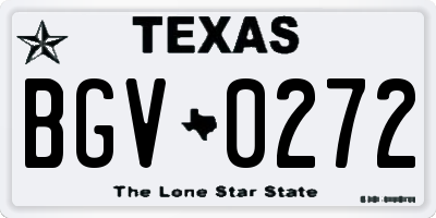 TX license plate BGV0272