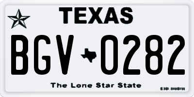 TX license plate BGV0282