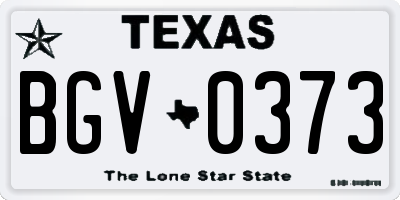 TX license plate BGV0373