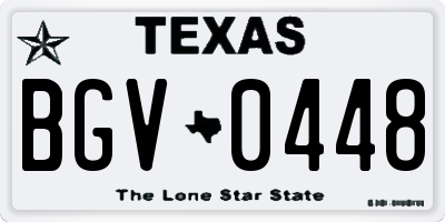 TX license plate BGV0448