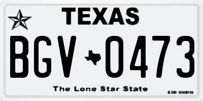 TX license plate BGV0473