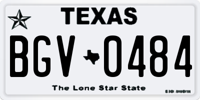 TX license plate BGV0484