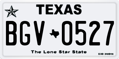 TX license plate BGV0527