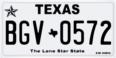 TX license plate BGV0572