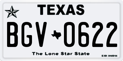 TX license plate BGV0622