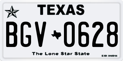 TX license plate BGV0628