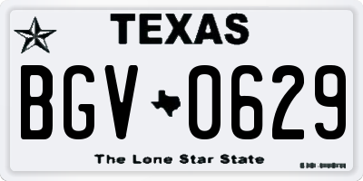 TX license plate BGV0629