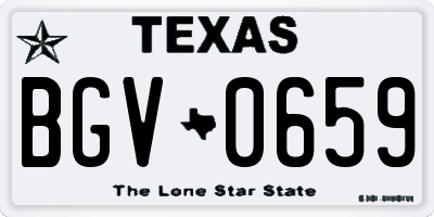TX license plate BGV0659