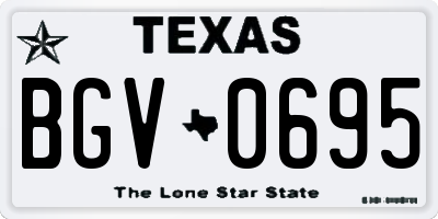 TX license plate BGV0695