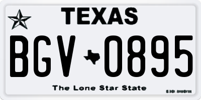 TX license plate BGV0895