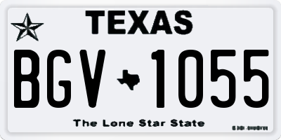 TX license plate BGV1055