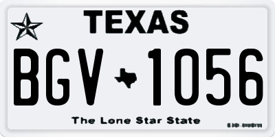 TX license plate BGV1056