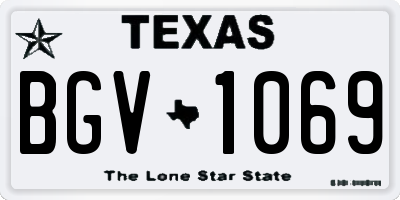 TX license plate BGV1069