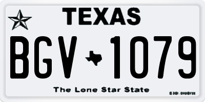 TX license plate BGV1079