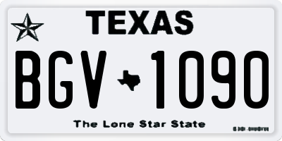 TX license plate BGV1090