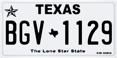 TX license plate BGV1129