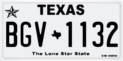 TX license plate BGV1132