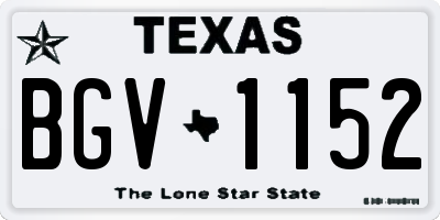 TX license plate BGV1152