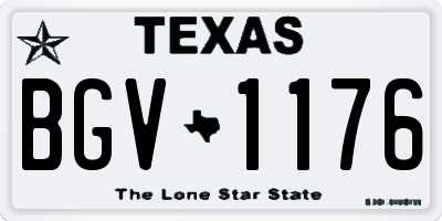 TX license plate BGV1176