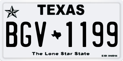 TX license plate BGV1199