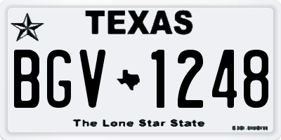 TX license plate BGV1248