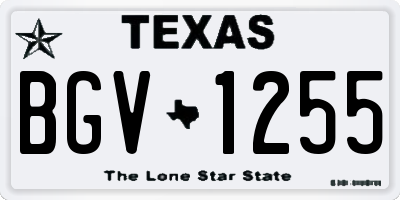 TX license plate BGV1255