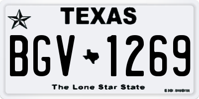 TX license plate BGV1269