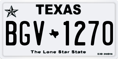 TX license plate BGV1270