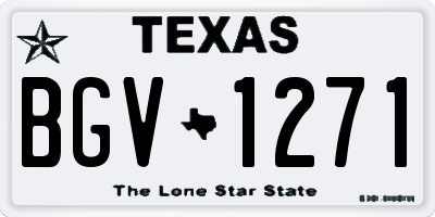 TX license plate BGV1271