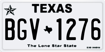 TX license plate BGV1276