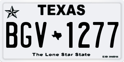 TX license plate BGV1277