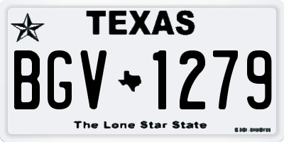 TX license plate BGV1279