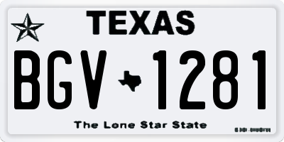 TX license plate BGV1281