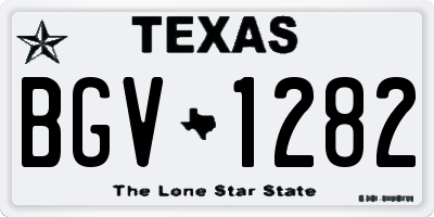 TX license plate BGV1282