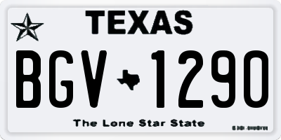 TX license plate BGV1290