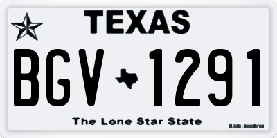 TX license plate BGV1291