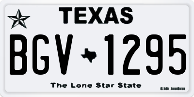 TX license plate BGV1295