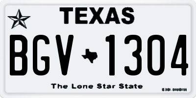 TX license plate BGV1304