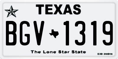 TX license plate BGV1319
