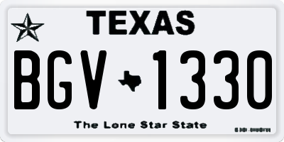 TX license plate BGV1330