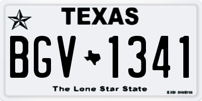 TX license plate BGV1341