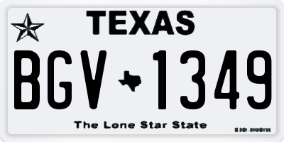 TX license plate BGV1349
